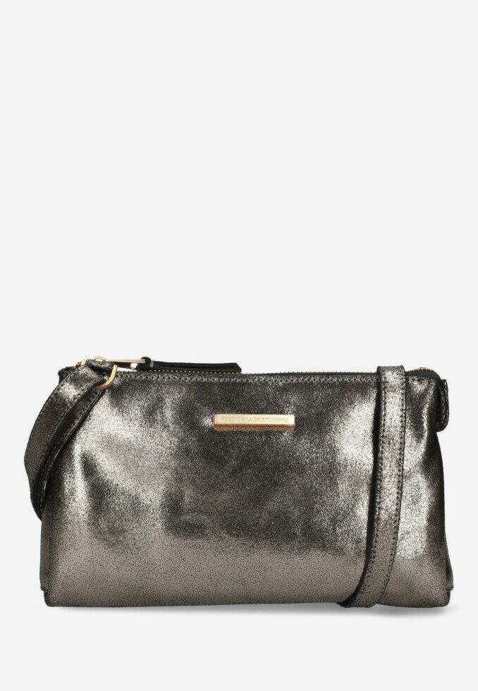 fred de la bretoniere Crossbody bag Lenny Metallic Grijs