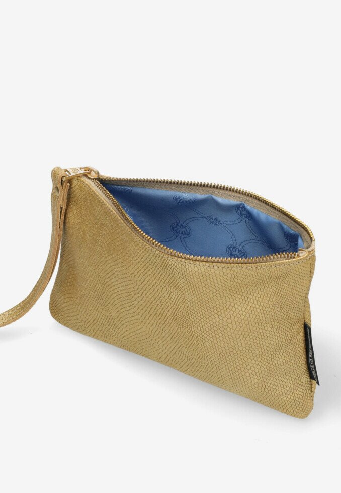 Fred De La Bretoniere Etui / Clutch Python Printed Goud