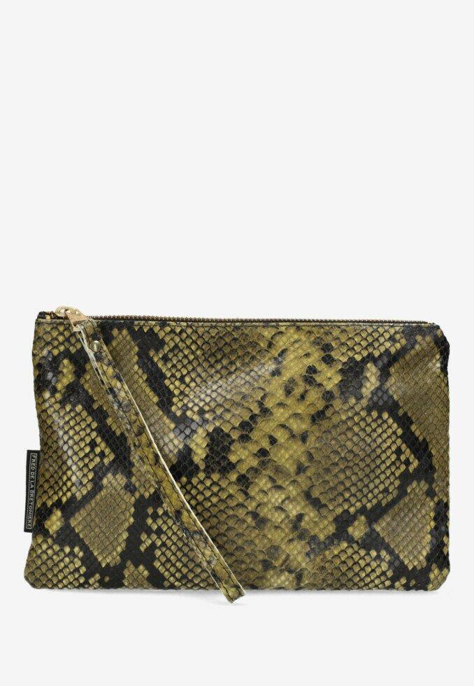 fred de la bretoniere Clutch Donkergroen