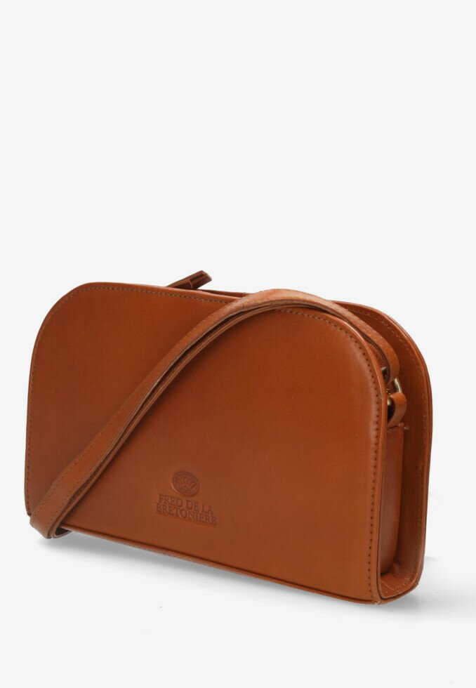 Fred De La Bretoniere Crossbody Bag Fleure Cognac