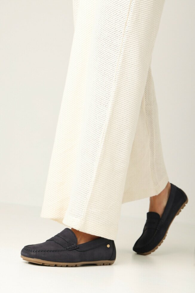 fred de la bretoniere Mocassin Liene Donkerblauw