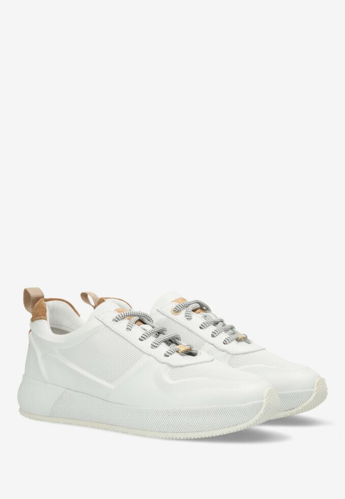 Fred De La Bretoniere Sneaker Maj Wit Taupe