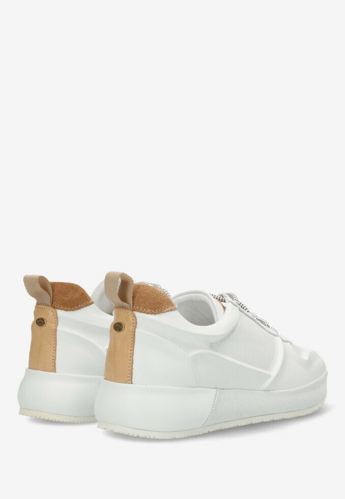 Fred De La Bretoniere Sneaker Maj Wit Taupe