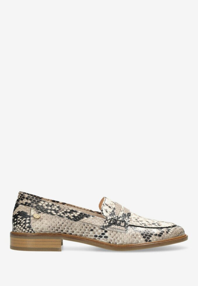 fred de la bretoniere Loafer Bodil Python Zwart/Wit
