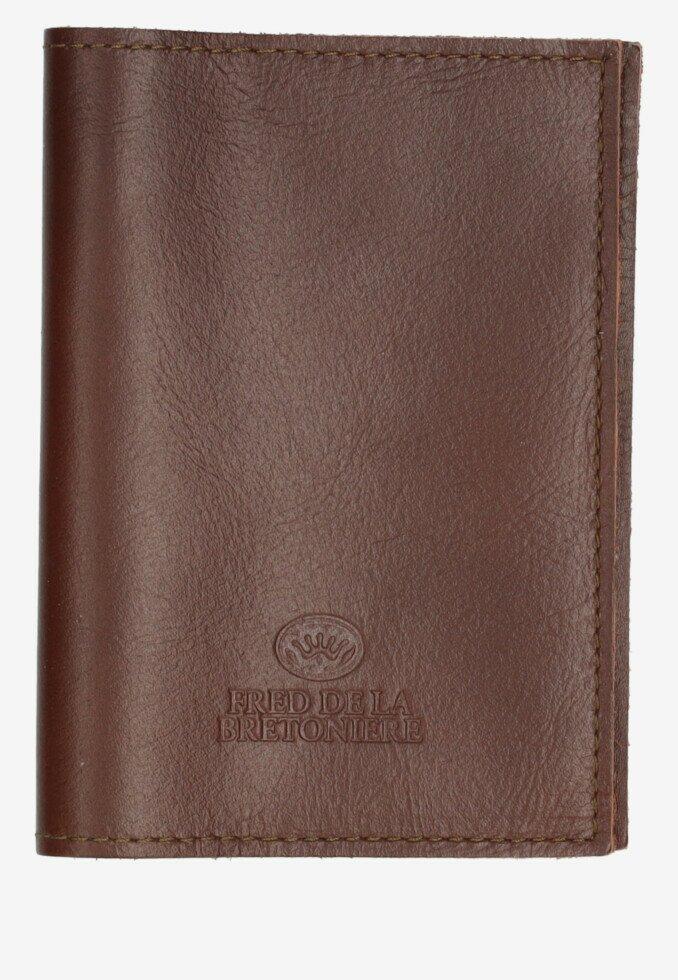 fred de la bretoniere Paspoort Hoesje No Waste Leather Brick Brown