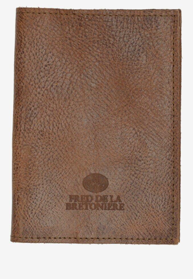 fred de la bretoniere Paspoort Hoesje No Waste Leather Dark Brown