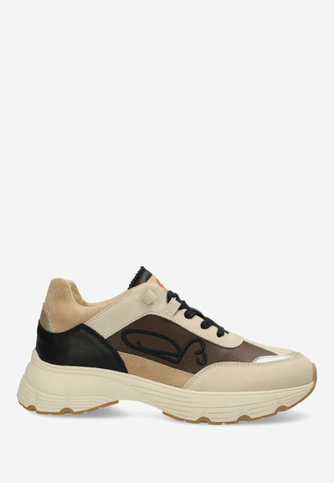 fred de la bretoniere Sneaker Mariola Sign Zwart/Beige