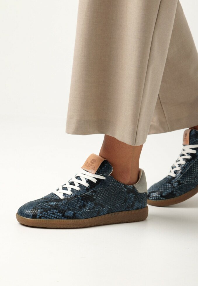 Fred De La Bretoniere Sneaker Pearl Lux Snake Blauw