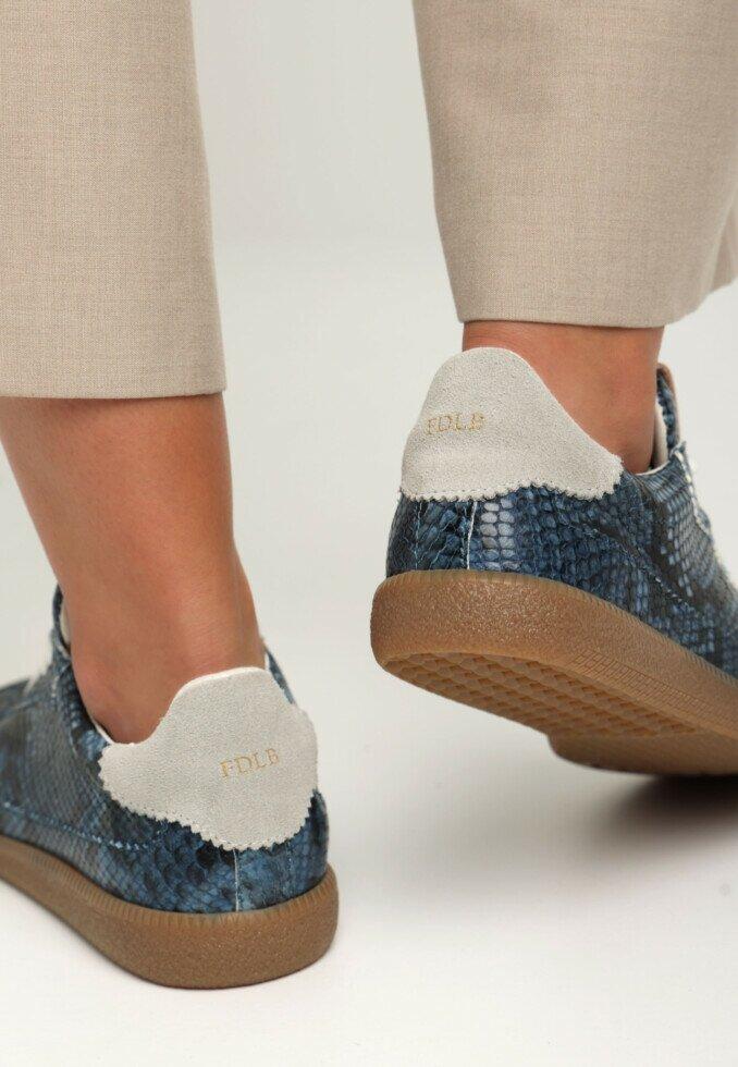 Fred De La Bretoniere Sneaker Pearl Lux Snake Blauw
