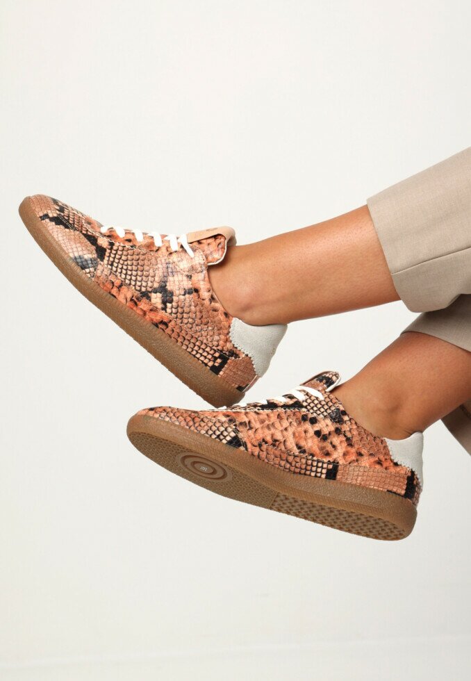 Fred De La Bretoniere Sneaker Pearl Lux Snake Coral