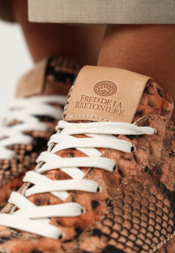 Fred De La Bretoniere Sneaker Pearl Lux Snake Coral