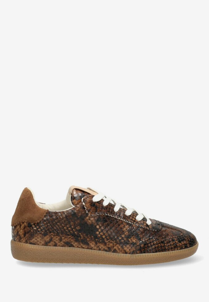 fred de la bretoniere Sneaker Pearl Lux Snake Donkerbruin