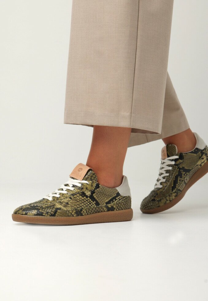 Fred De La Bretoniere Sneaker Pearl Lux Snake Groen