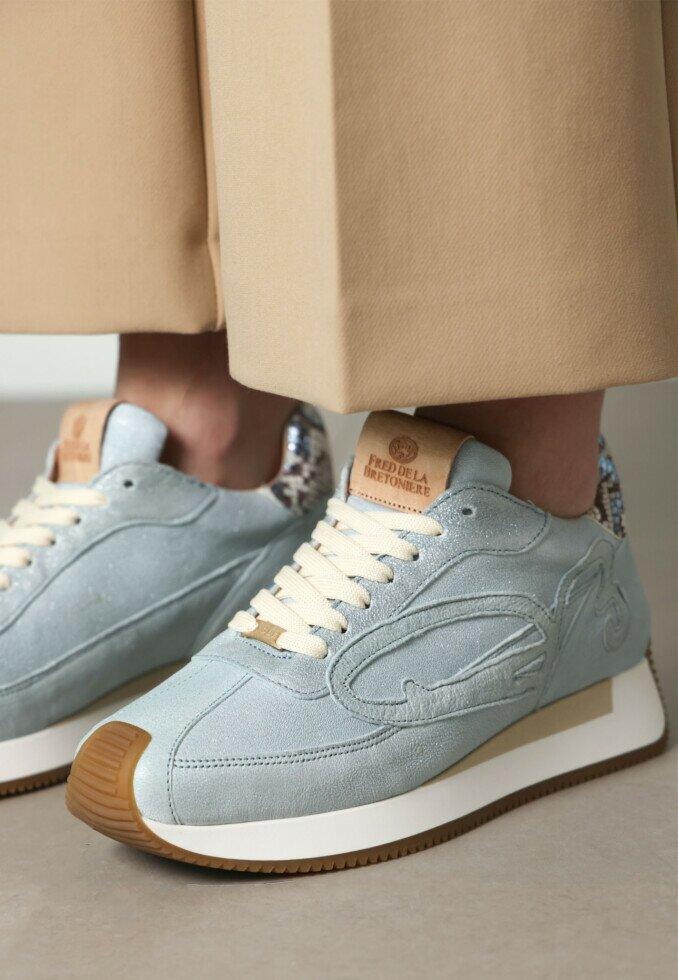 Fred De La Bretoniere Sneaker Yentl Sign Licht Blauw Glitter