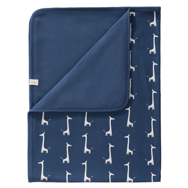 fresk Babydeken Giraf Indigo Blue