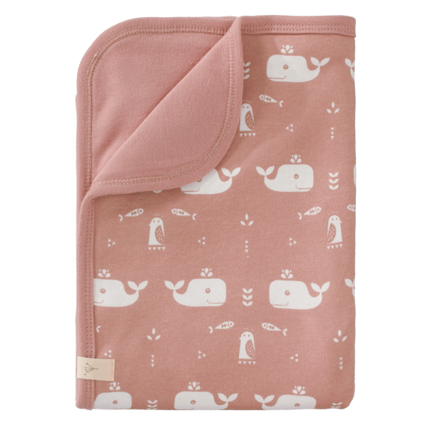 fresk Babydeken Whale Mellow Rose