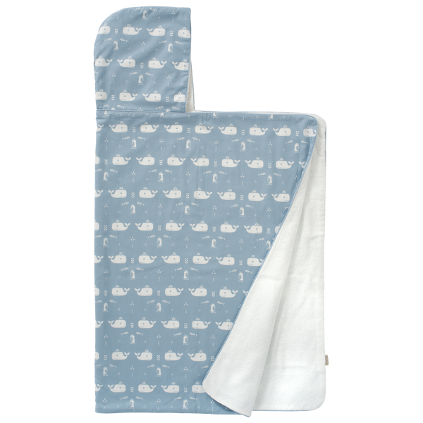 fresk Badcape Whale Blue Fog