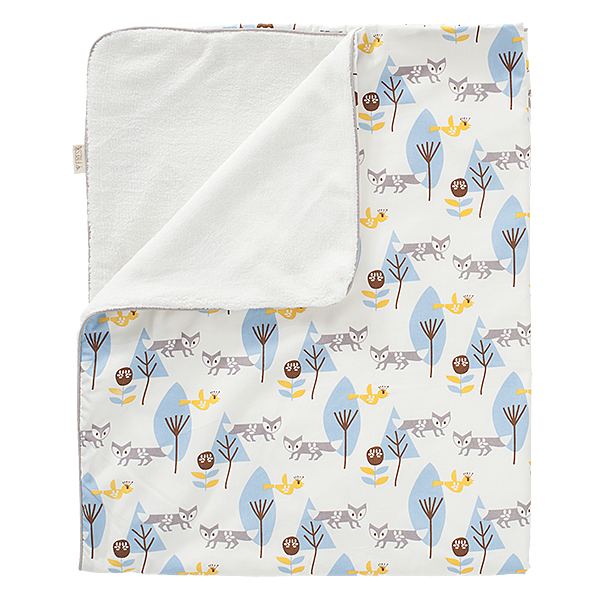 fresk Deken Fox Blue (wieg of ledikant)