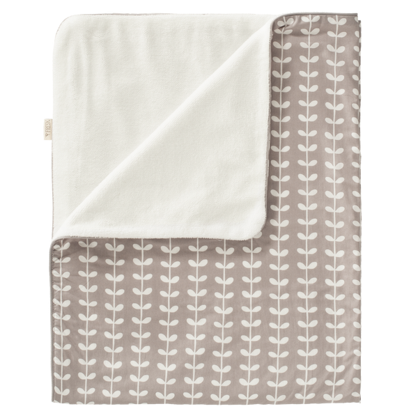 fresk Deken Leaves Grey (wieg of ledikant)