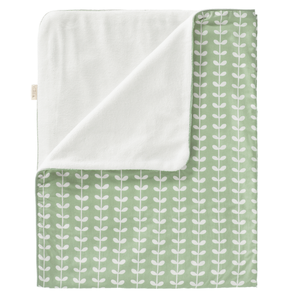 fresk Deken Leaves Mint (wieg of ledikant)