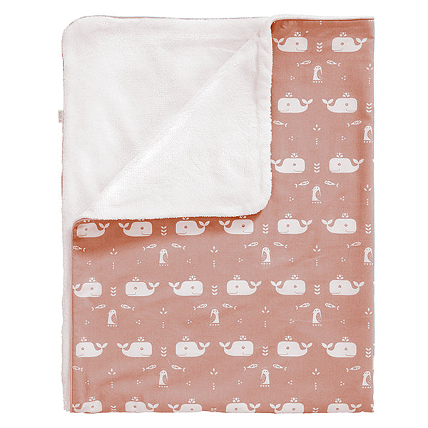 fresk Deken Whale Mellow Rose (wieg of ledikant)