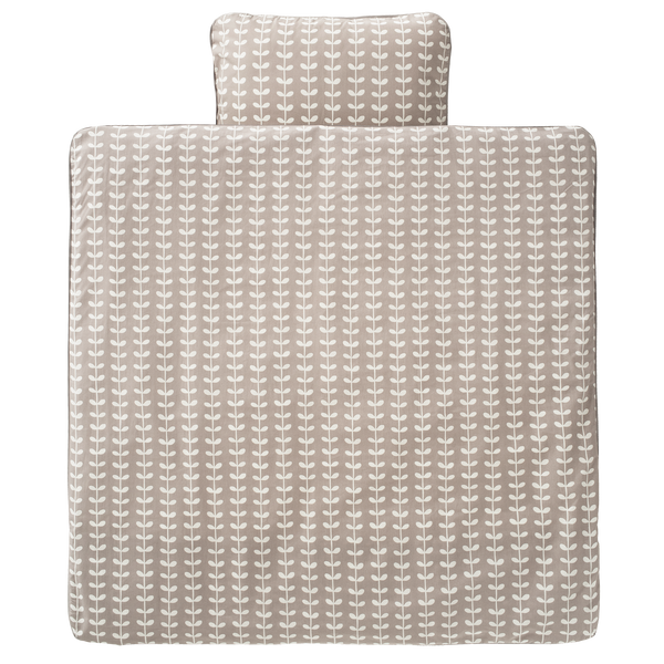 fresk Donsovertrek Leaves Grey