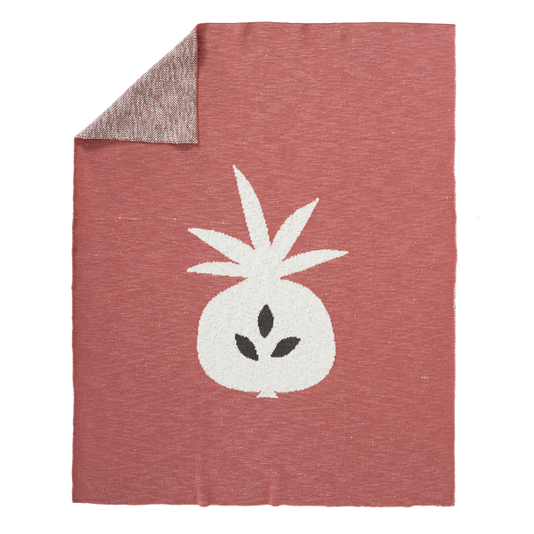 fresk Gebreide deken Pineapple Red