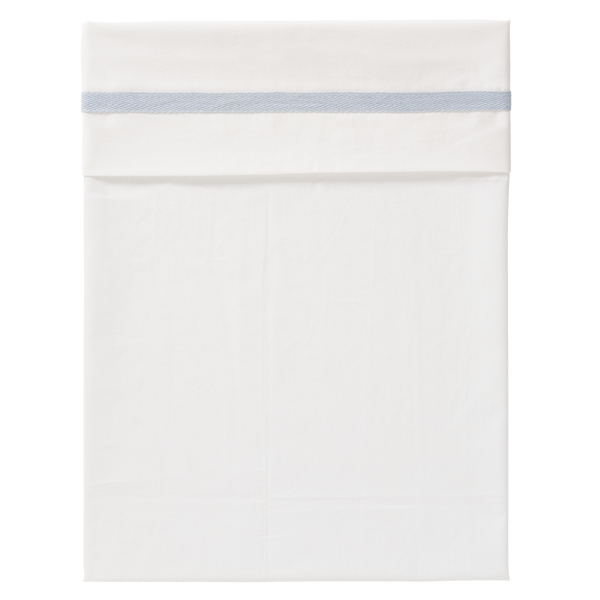 fresk Laken Herringbone Blue Fog (wieg of ledikant)