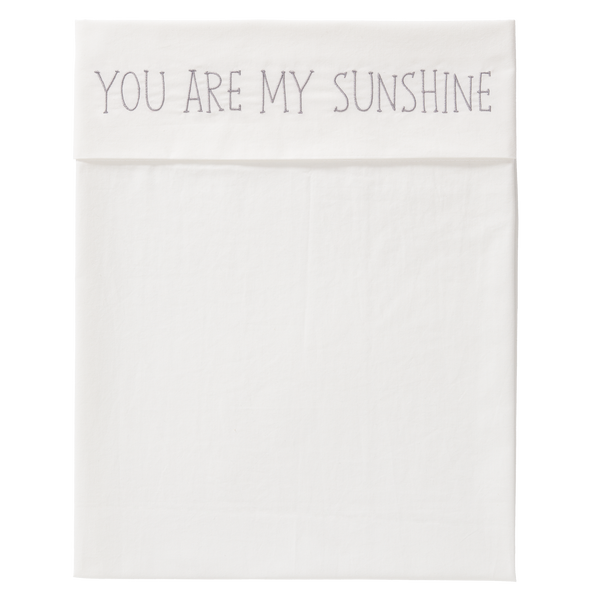 fresk Laken Sunshine Gull Grey (wieg of ledikant)