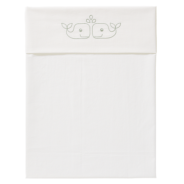 fresk Laken Whale Forest Green (wieg of ledikant)