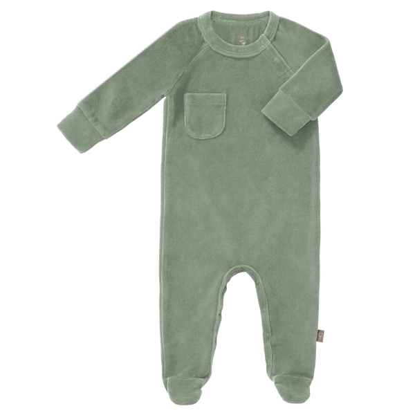 fresk Pyjama met voet Forest Green Velours