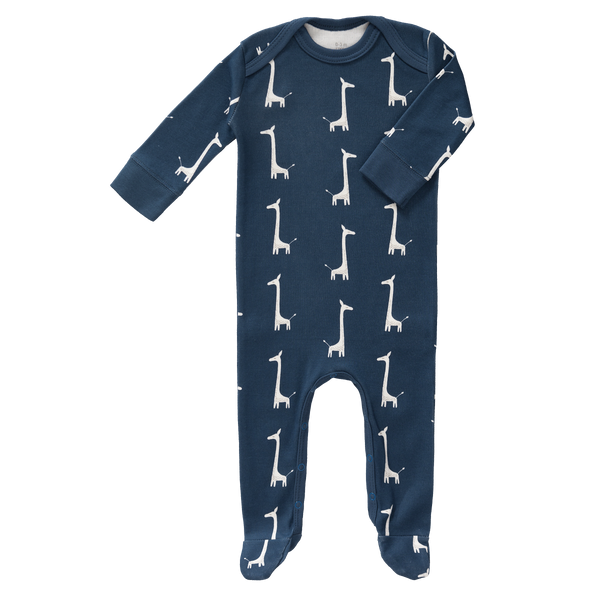 fresk Pyjama met voet Giraf Indigo Blue