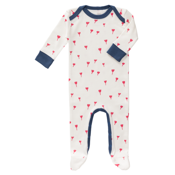 fresk Pyjama met voet Tulip Red