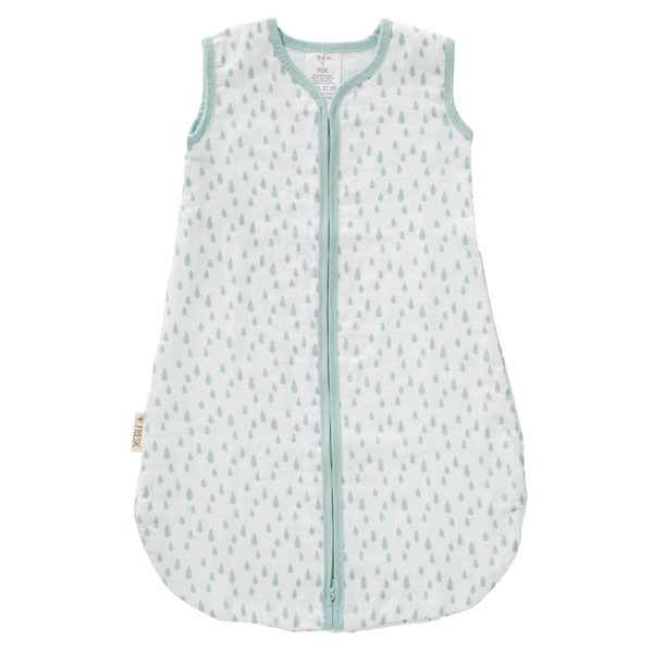 fresk Slaapzak muslin 2-laags Raindrops Ether Blue