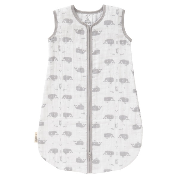 fresk Slaapzak muslin 2-laags Whale dawn Grey