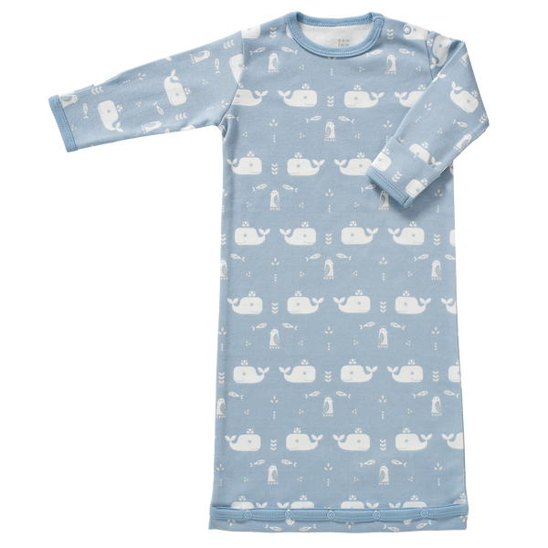 fresk Slaapzak zomer met mouw Whale Blue Fog