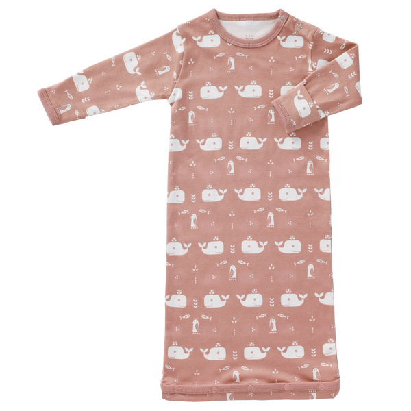 fresk Slaapzak zomer met mouw Whale mellow rose