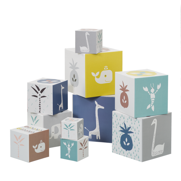 fresk Stapelblokkenset Giraf/Zwaan