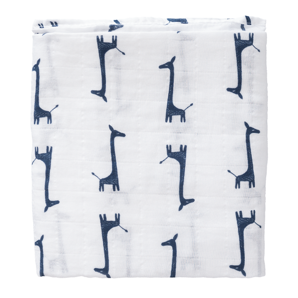 fresk Swaddle set Giraf Indigo Blue (2 stuks)