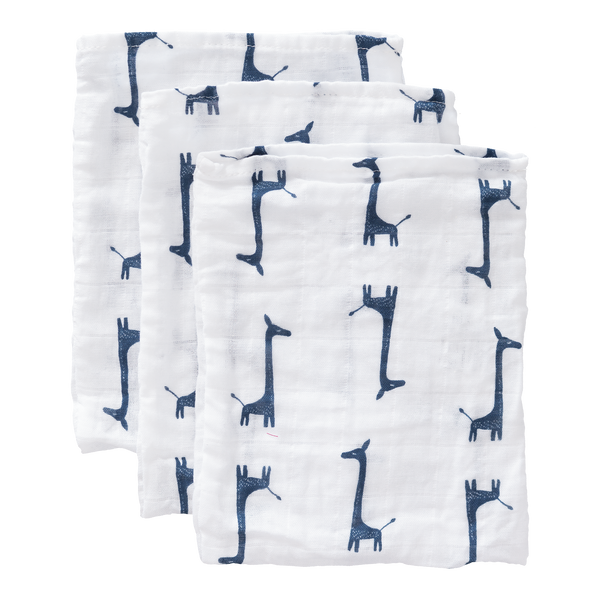 fresk Washand set Giraf Indigo Blue (3 stuks)