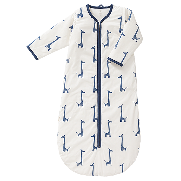 fresk Winterslaapzak afritsbare mouw Giraf Indigo Blue