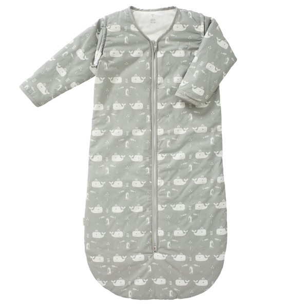 fresk Winterslaapzak afritsbare mouw Whale Dawn Grey