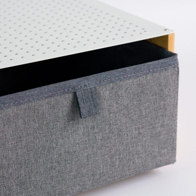 Furniteam Desk Station-organizer With Grey Foldable Drawer L23xW20xH13 1 Cm