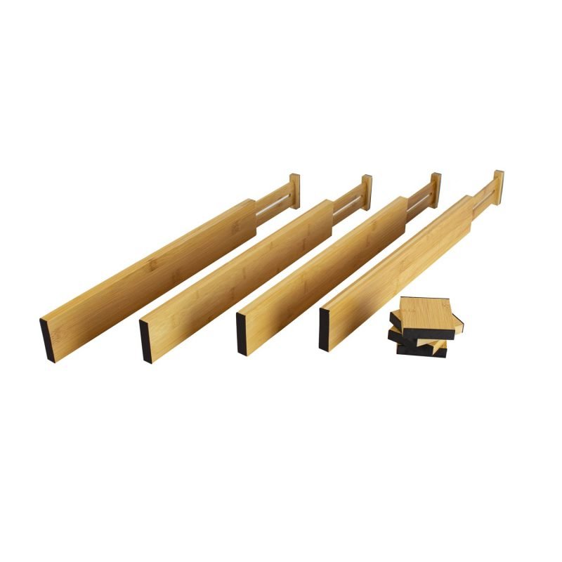 furniteam Expandable Drawer Organizer with 4 Big Dividers and 4 Small Dividers