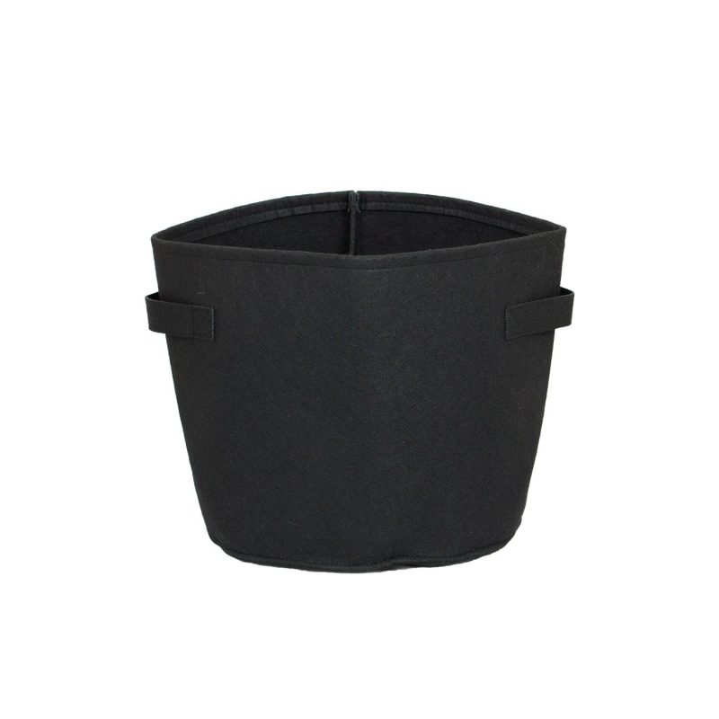 furniteam Felt Flower Pot for Indoor and Outdoor Color: Black 20L