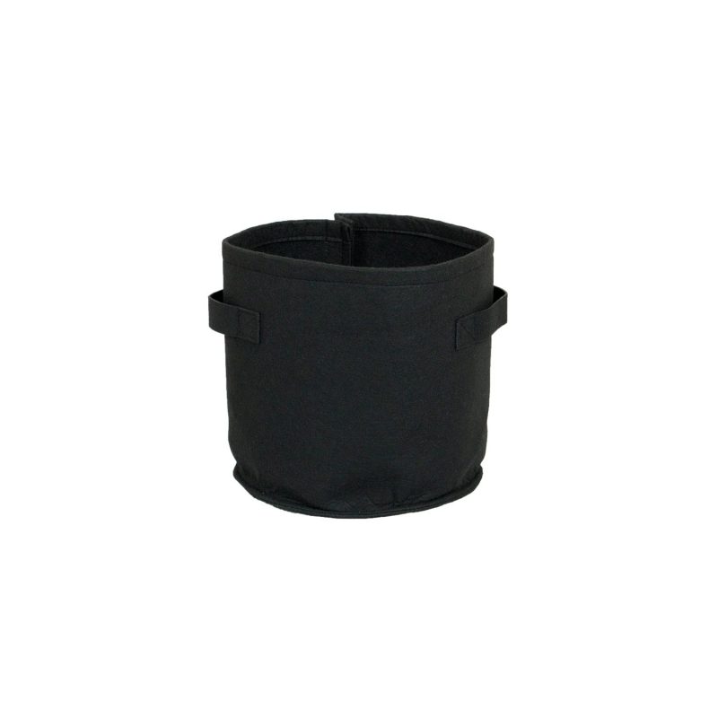 furniteam Felt Flower Pot for Indoor and Outdoor Color: Black 11L