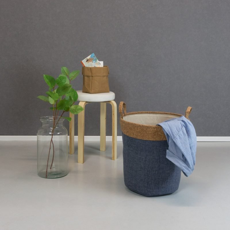 Furniteam Cork Pattern Storage Bag – Cork+blue