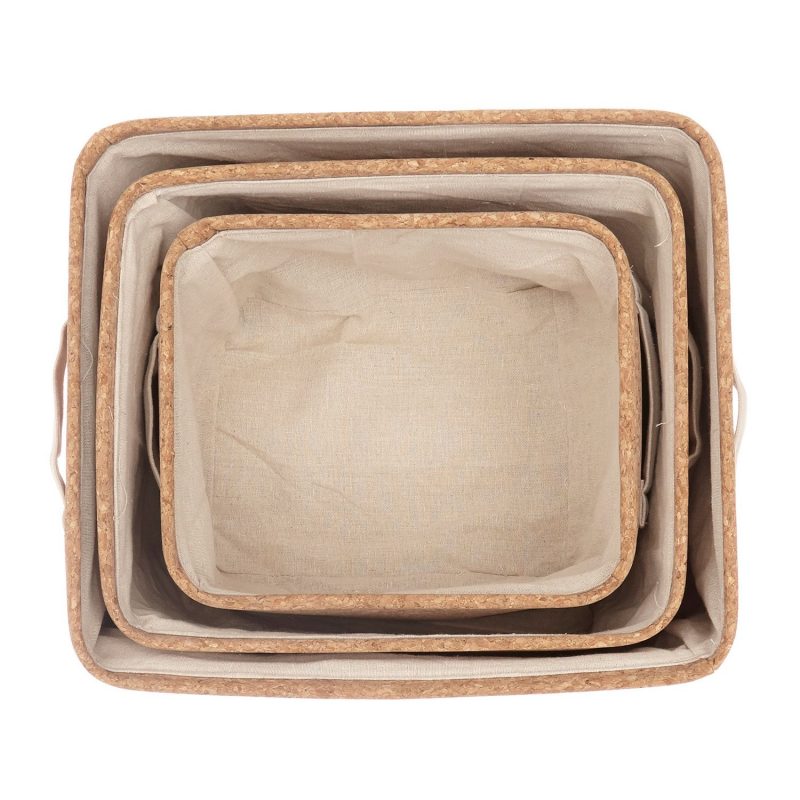 Furniteam Cork Pattern Storage Bags 3pcs Set – Cork