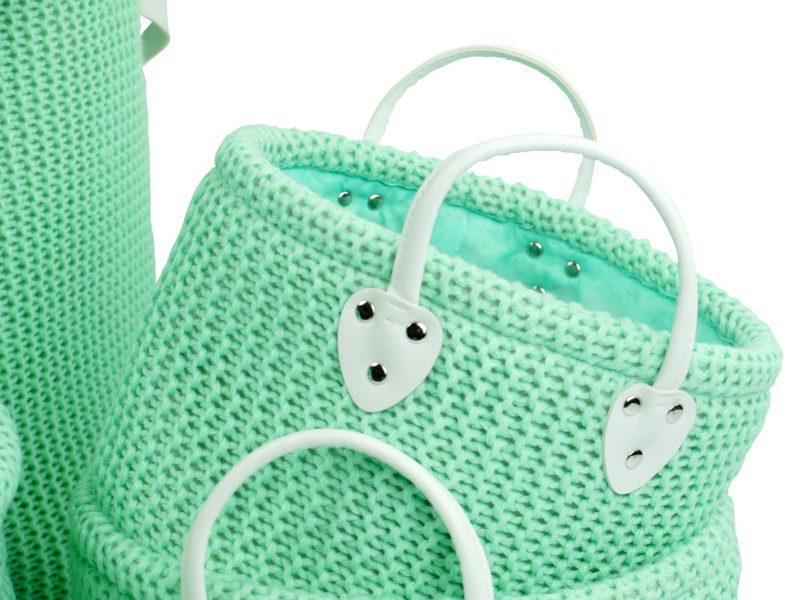 Furniteam Knitted Storage Bags 6pcs Set – Green