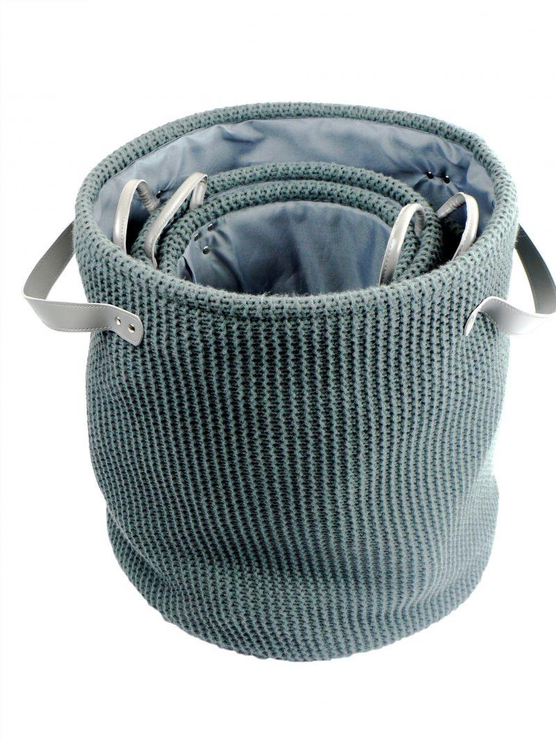 Furniteam Knitted Storage Bags 6pcs Set – Grey